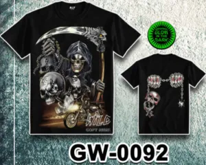 WILD - Glow in the Dark T-Shirt Totenkopf Biker GW-0092
