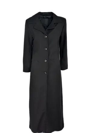Women's Coat Elegant Long Coat Black Gothic Wool Coat