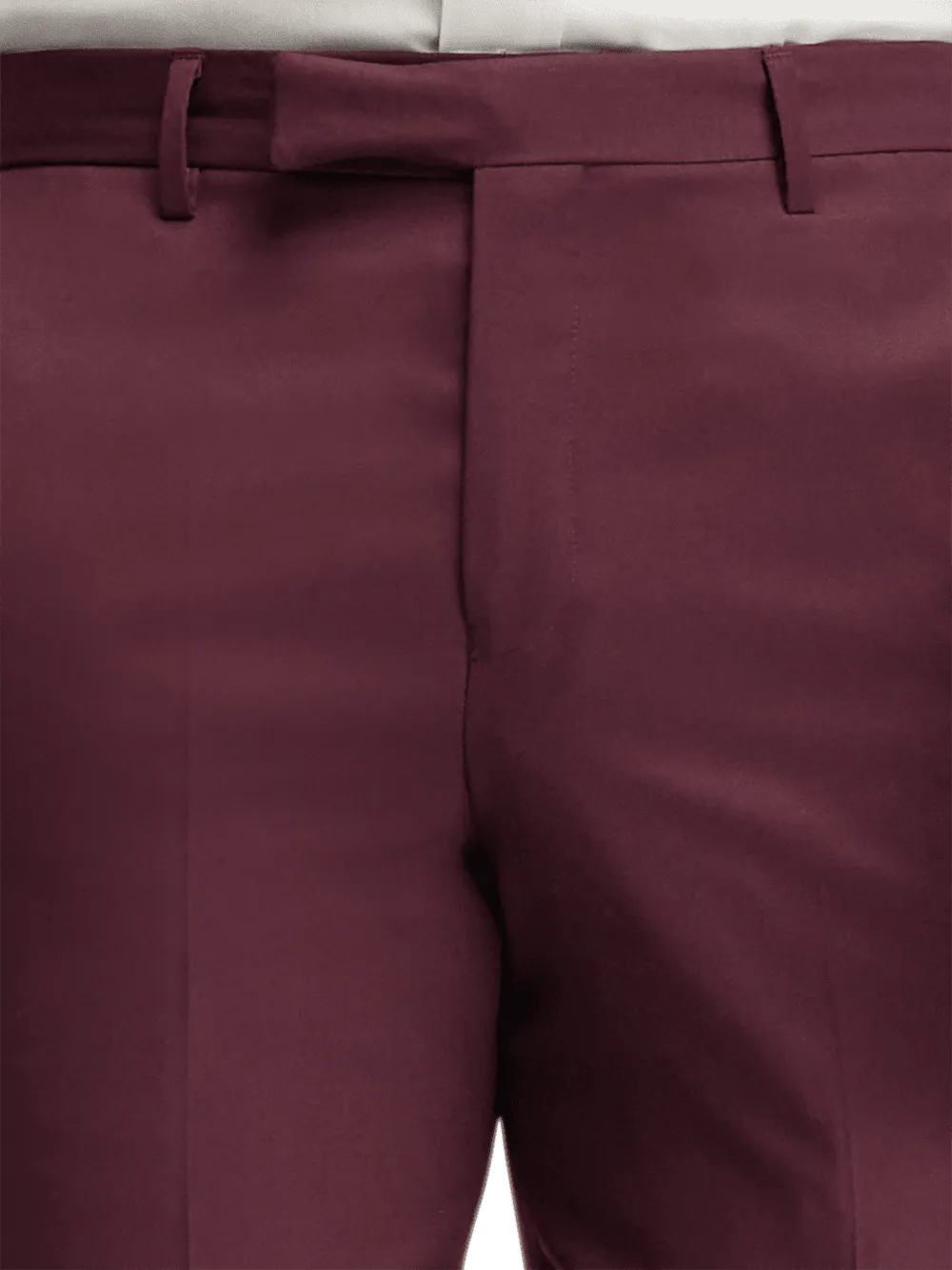Wool Gabardine Pants - Burgundy
