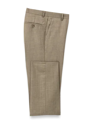 Wool Sharkskin Pants - Light Brown