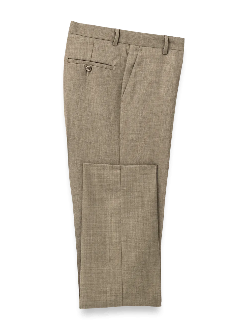 Wool Sharkskin Pants - Light Brown