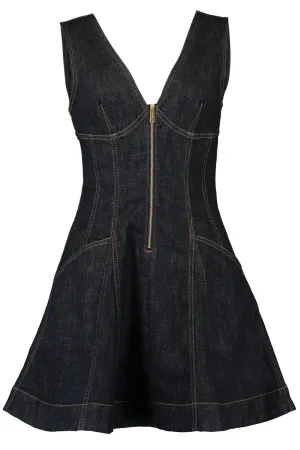 Zip Front Mini Dress