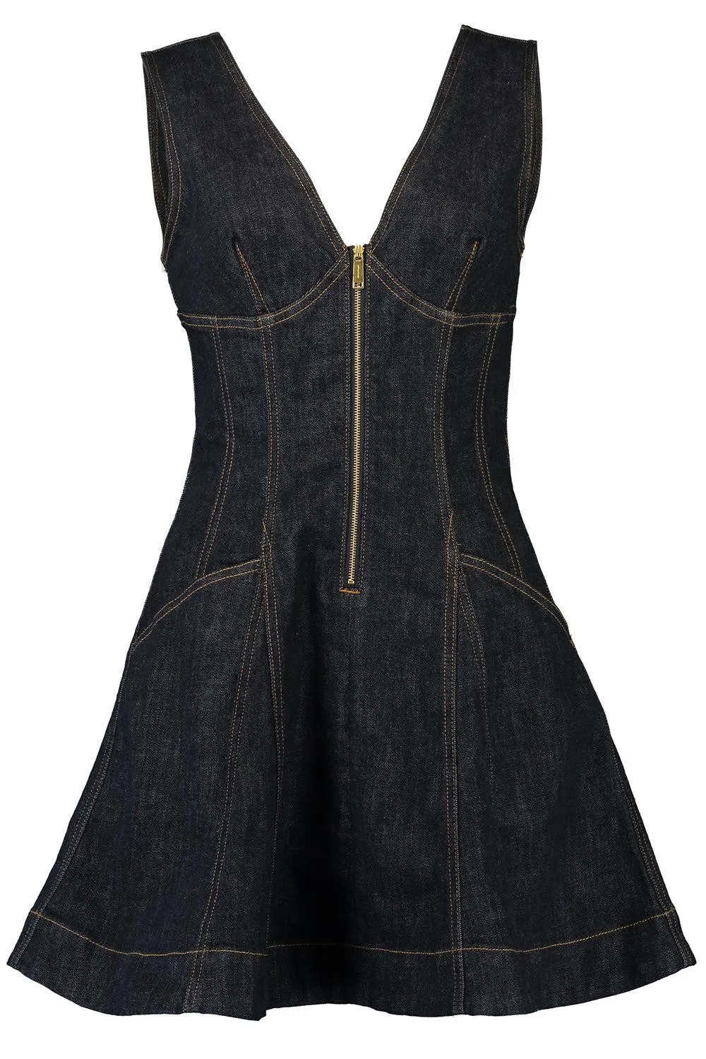 Zip Front Mini Dress